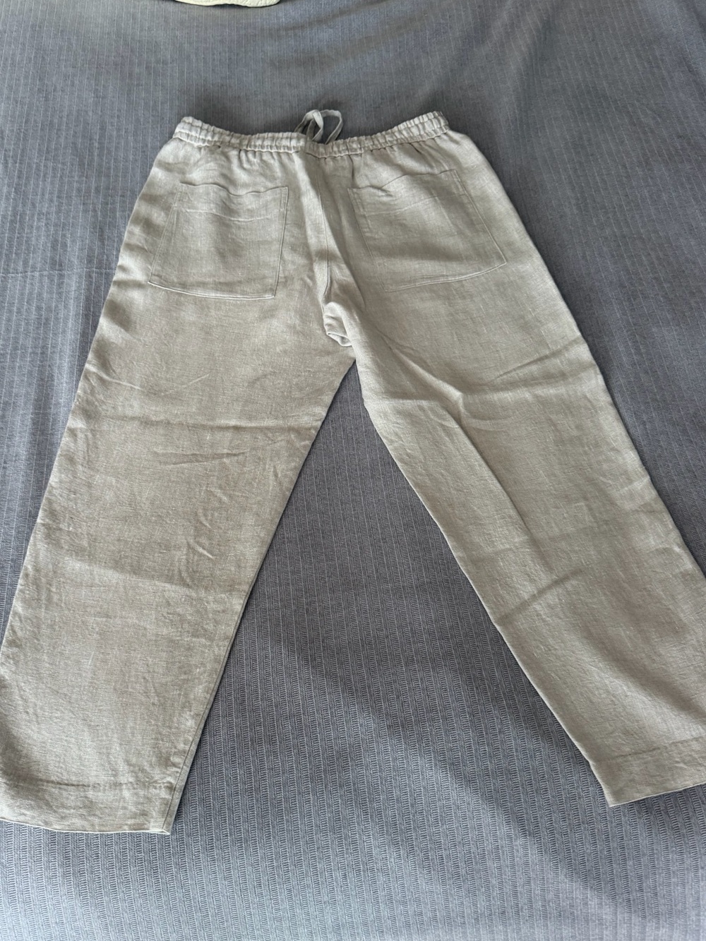 Zara Beige Linen relaxed fit pants - Picture 7 of 13